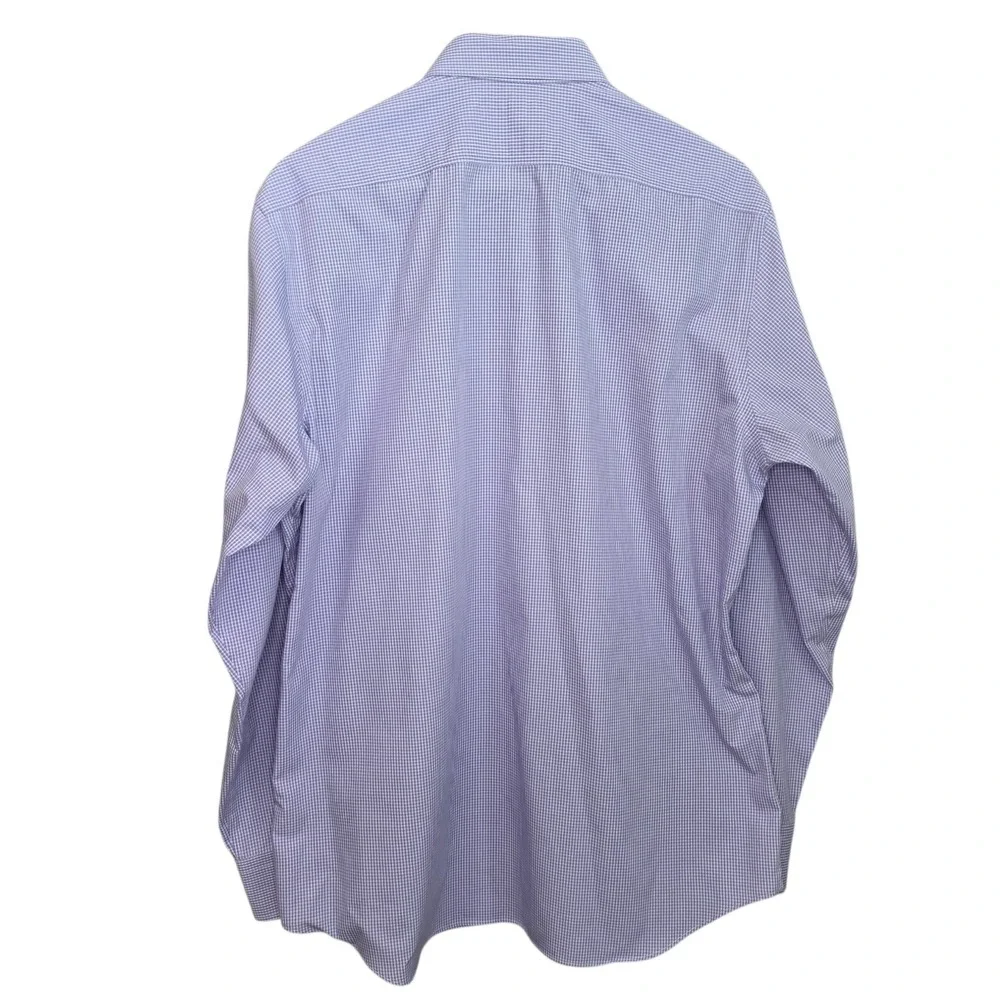 Banana Republic Dress Shirt Womens Large Purple‎ Button Non Iron Slim Fit Cotton